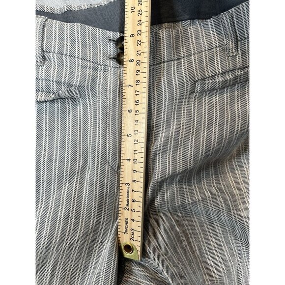 J Jill Linen Stretch Pants Straight Leg Womens 6 blue striped - Picture 7 of 9